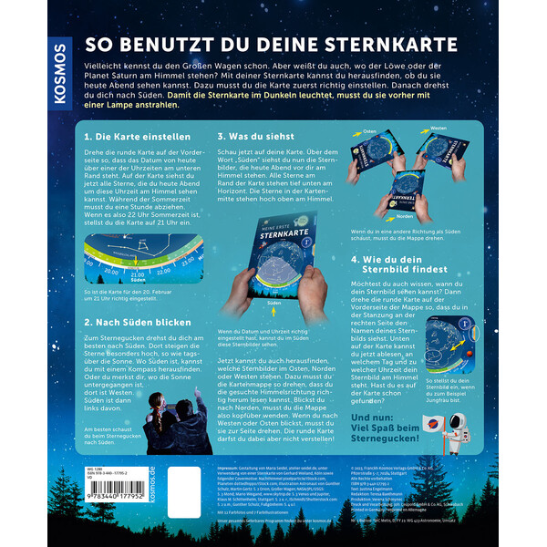 Kosmos Verlag Carta de estrelas Meine erste Sternkarte