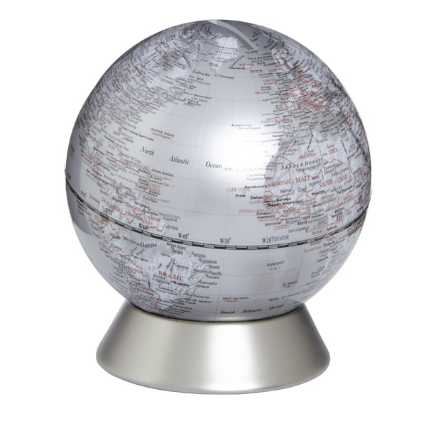 TROIKA Globo Orion Caixa de dinheiro prateada 14cm