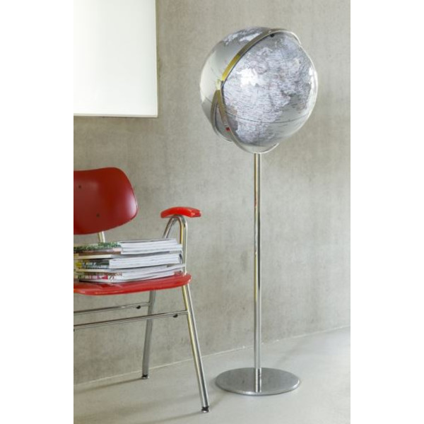 TROIKA Globo com pedestal Apollo 17 Silver 43cm