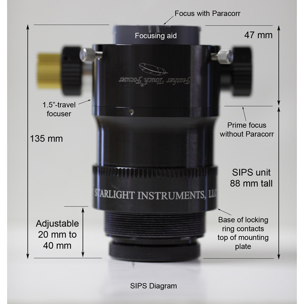 Starlight Instruments Focador Feather Touch FTF2015BCR LW com Corretor de coma Paracorr System (SIPS)