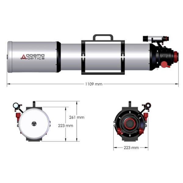 Agema Optics Refrator apocromático AP 150/1200 SD 150 F8 OTA
