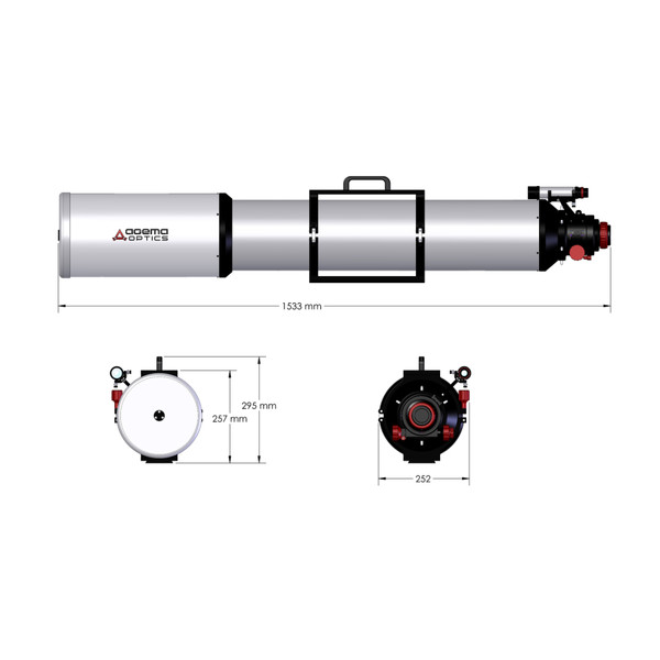 Agema Optics Refrator apocromático AP 180/1620 SD 180 F9 OTA