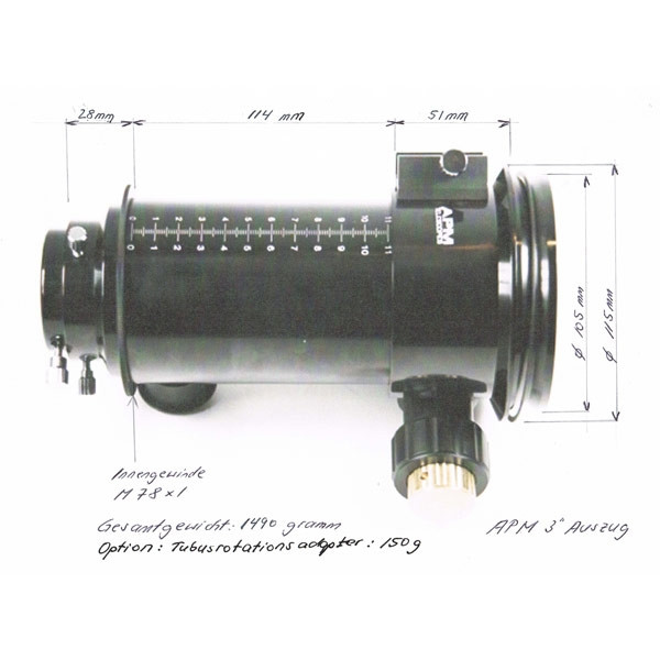 APM Focador Rack and Pinion Focuser 3"