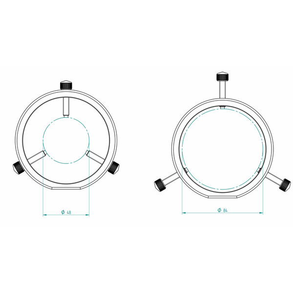 PrimaLuceLab Anéis de fixação de telescópio guia PLUS 90mm