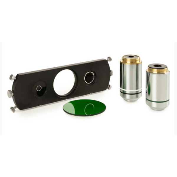 Euromex Conjunto de contraste de fase IS.9161, com Lentes PLPH de 20x e S100x e cursor