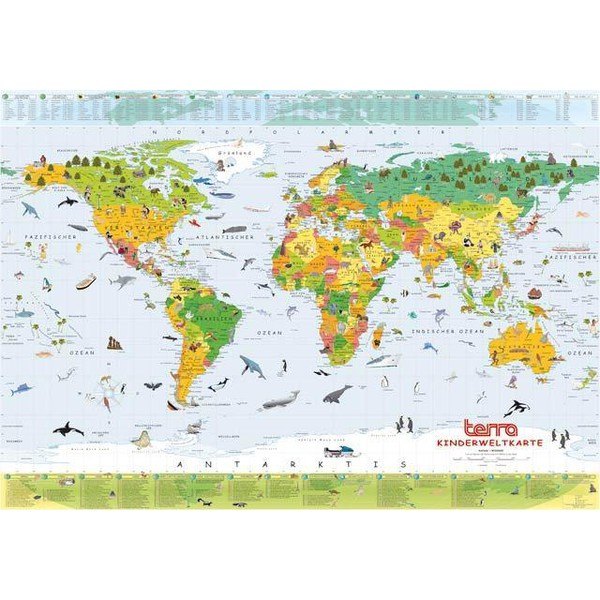 Columbus Terra Mapa mundial infantil