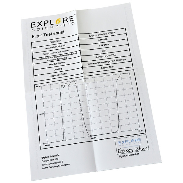 Explore Scientific CLS filtro 2"