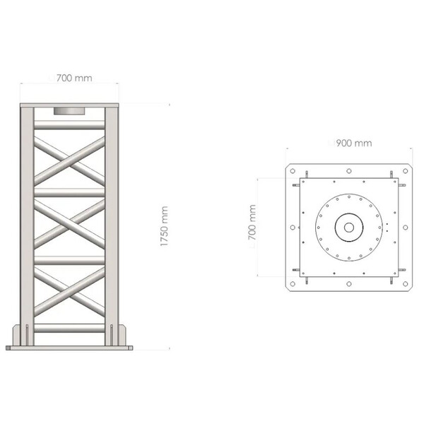 Radio2Space Spider 500A Radiotelescópio Advanced com Montagem GoTo AZ à prova de intempéries