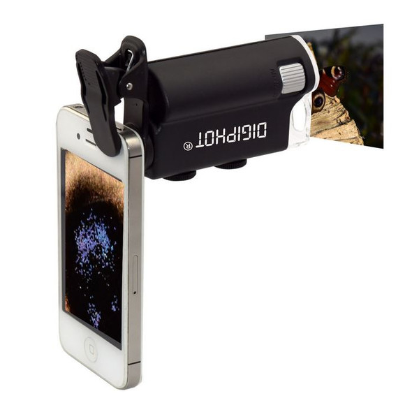 DIGIPHOT Microscópio PM-6001 pocket microscope, Smartphone clip, 60X-100X