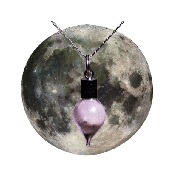 Jurassic Jewellery Colar de pó lunar (forma de gota)