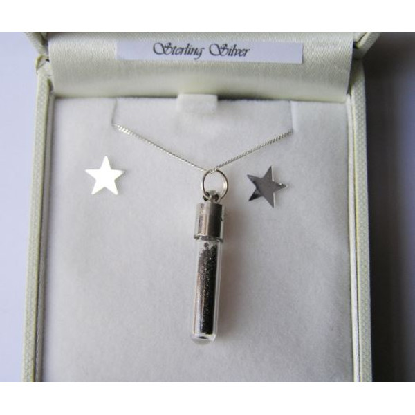 Jurassic Jewellery Stardust Meteorite Vial Necklace (Tube)