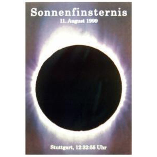 Poster Eclípse solar Stuttgart 11. August 1999