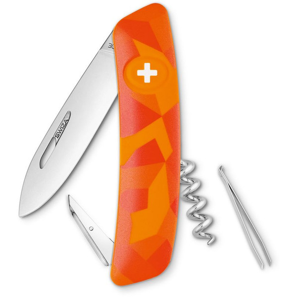 SWIZA Faca C01 Swiss Army Knife, LUCEO Camo Urban Orange