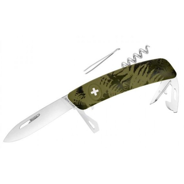 SWIZA Faca C03 Swiss Army Knife, SILVA Camo Fern Khaki