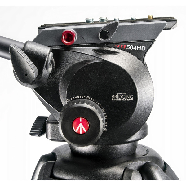 Manfrotto 504HD,535K com Cabeça de inclinação do vídeo e tabuleiro de nivelamento