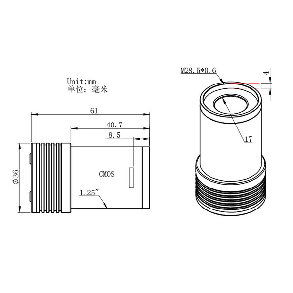 ZWO Câmera ASI 174 MM Mini Mono