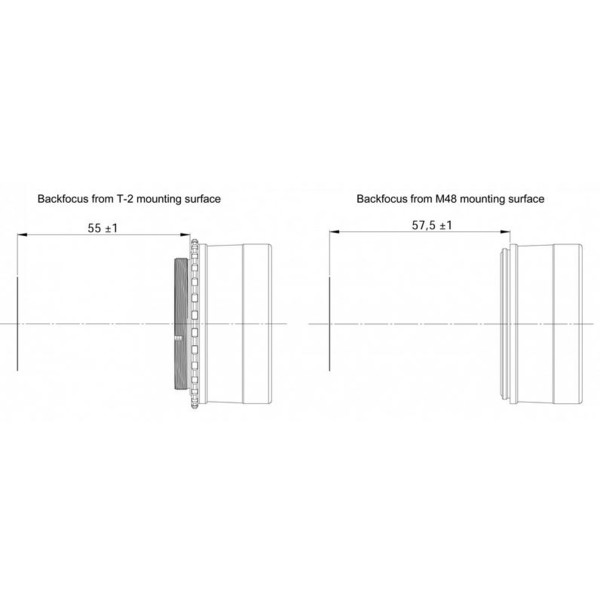 Baader Conjunto de corretor de coma para Newton MPCC V-1 Mark III 2"