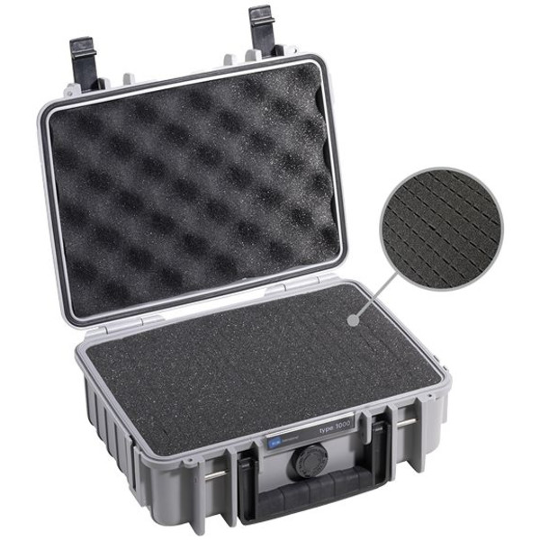 B+W Type 1000 case, grey/foam lined