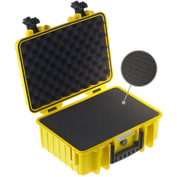 B+W Type 4000 case, yellow/foam lined