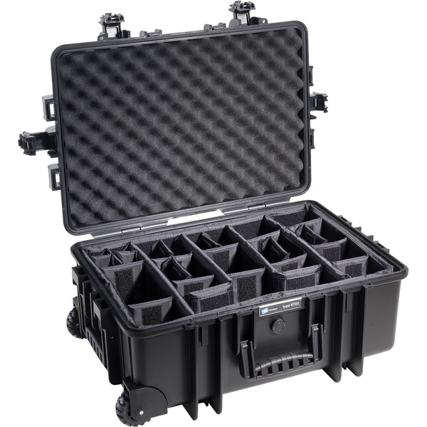 B+W Type 6700 case, black/compartment divisions