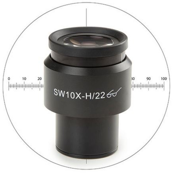 Euromex 10x/22 mm, micrómetro, mira, Ø 30 mm, DX.6210-CM (Delphi-X)