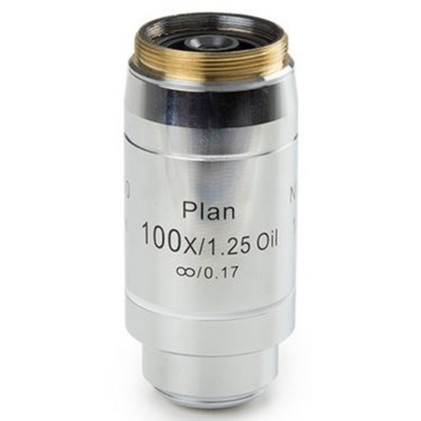 Euromex Objetivo 100x/1.25, plano, EIS, infinito, óleo, mola, u.i. 0.2 mm, 60 mm, DX.7200 (Delphi-X)