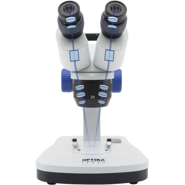 Optika Microscópio stéreo SFX-33, bino, 20x, 40x, braço fixo