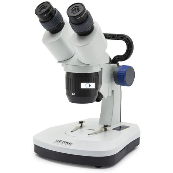 Optika Microscópio stéreo 10x, 30x, braço fixo, cabeça rotátil, SFX-52