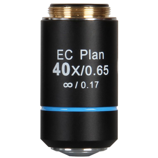 Motic objetivo EC PL, CCIS, plano, acro, 40x/0.65, S, u.i. 0.5mm
