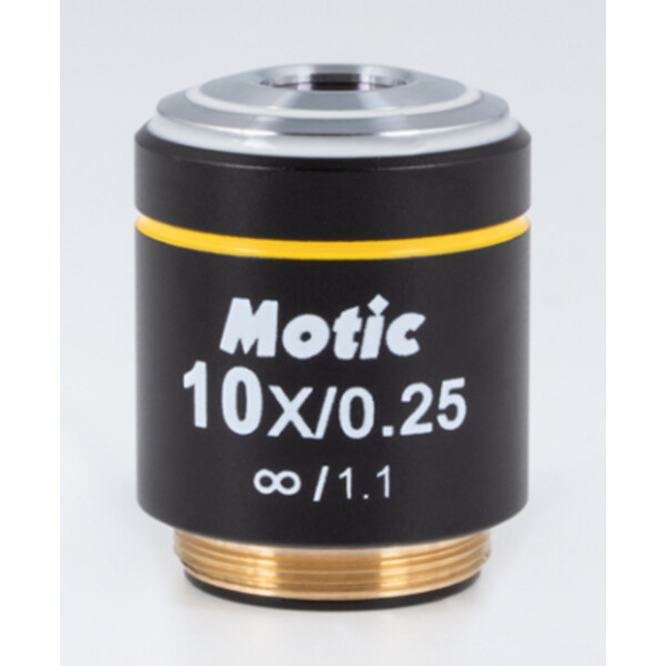 Motic objetivo PL, CCIS, plano, achro, 10x/0.25, w.d.16.8mm