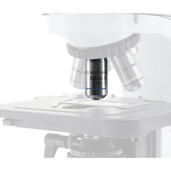 Optika Microscópio B-510LD1, Fluorescência, trino, 1000x, IOS, azul