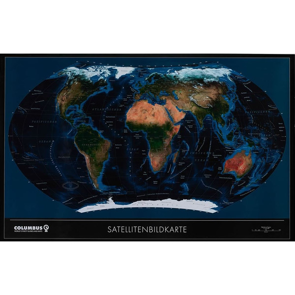 Columbus Mapa mundial Weltkarte Satellit OID kompatibel (mittel)