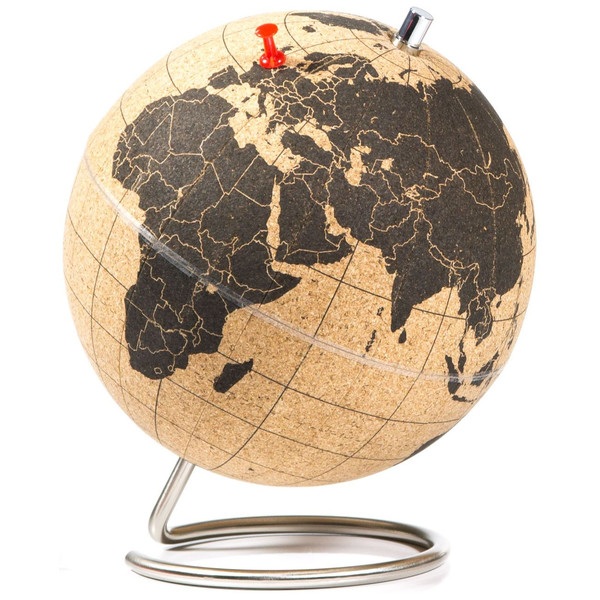 suck UK Mini-globo Cork globe 15cm for pinning