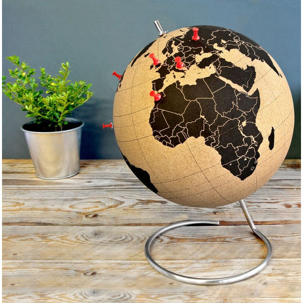 suck UK Mini-globo Cork globe 15cm for pinning