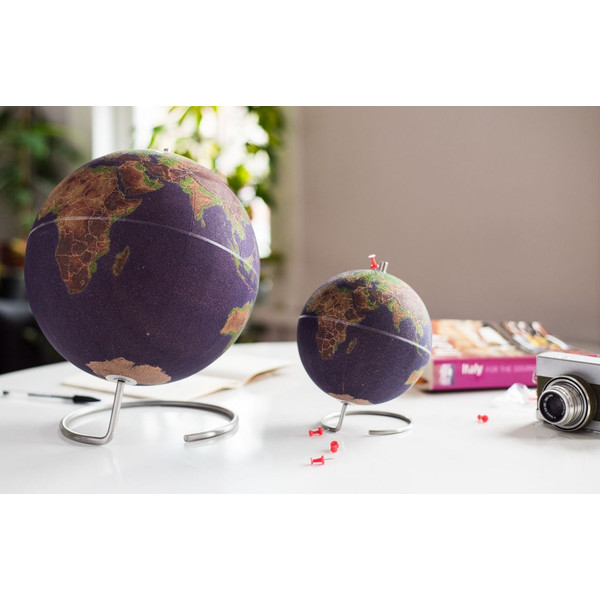 suck UK Mini-globo Coloured Cork globe 15cm for pinning