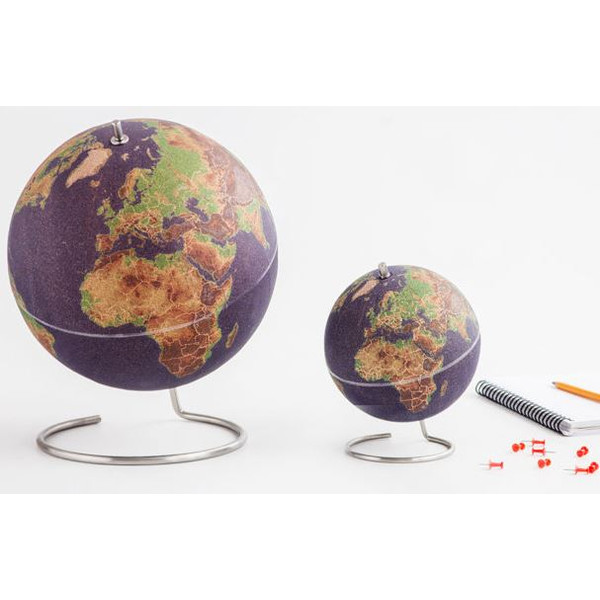 suck UK Mini-globo Coloured Cork globe 15cm for pinning