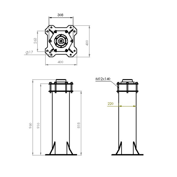 ASToptics Coluna PILAR HD, 219mm PARA EQ6/AZEQ6 - BRNCA