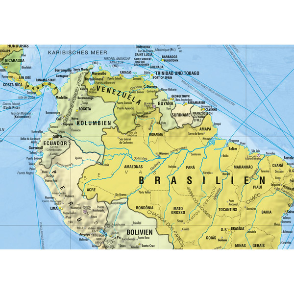 Bacher Verlag Mapa-mundo de viagens Lugares da minha vida pequeno incl. Neoballs