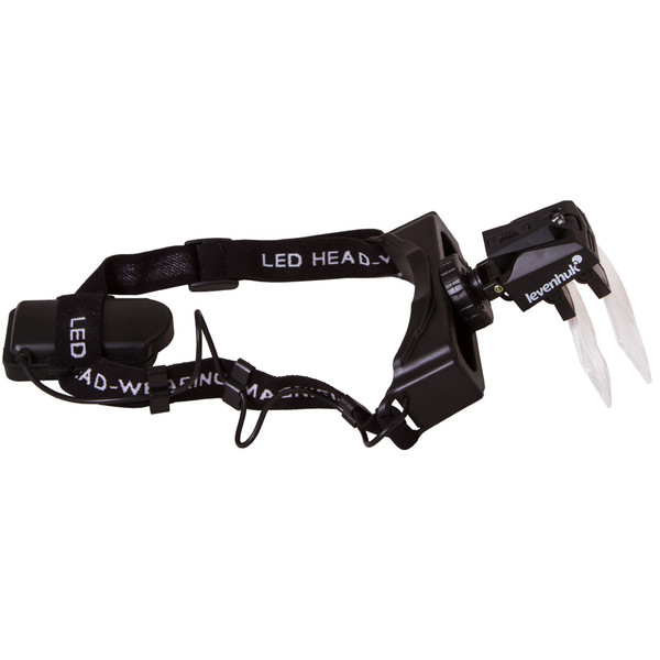 Levenhuk Lupa Zeno Vizor H4 lente de aumento com cinta de cabeça