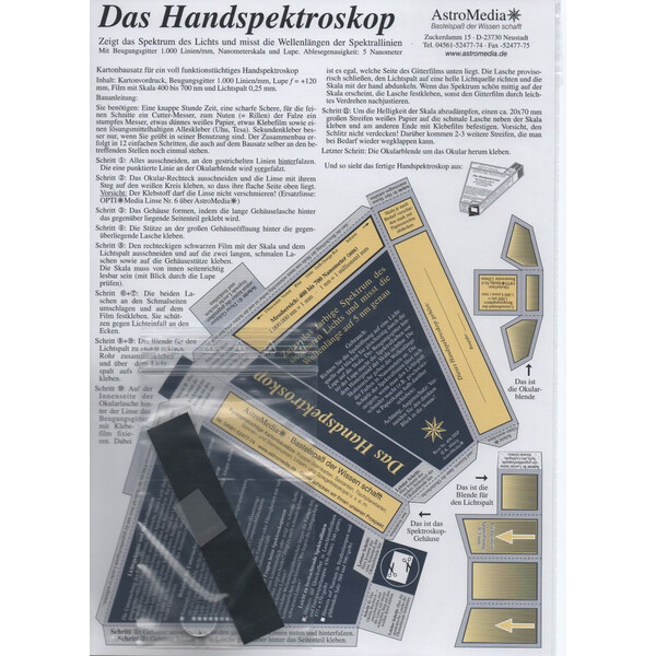 AstroMedia Kit sortimento Das Handspektroskop