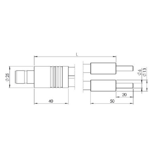 StarLight Opto-Electronics GLF2-1000-4.5, 2 braços, comprimento do braço 1000 mm, diâmetro ativo 4.5 mm