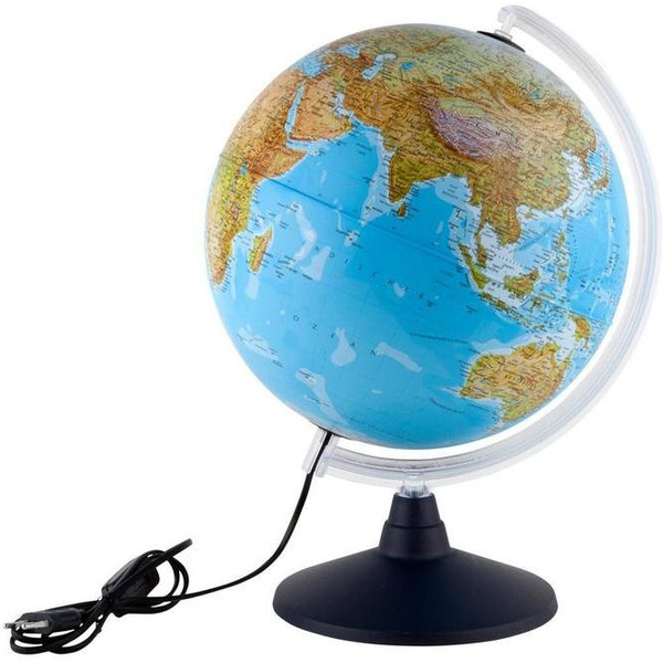 Idena Globo terrestre iluminado com cartografia de dupla imagem 30 cm