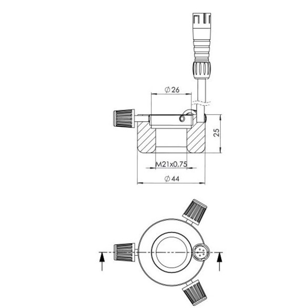 StarLight Opto-Electronics RL1-10 R, vermelho (620 nm) Ø 20 mm
