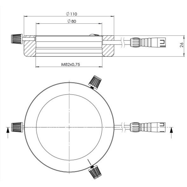 StarLight Opto-Electronics RL5-88 B, azul (470 nm), Ø 88mm