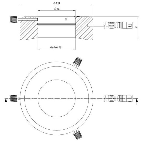 StarLight Opto-Electronics RL12-10s R, spot, vermelho (625nm), Ø 66mm