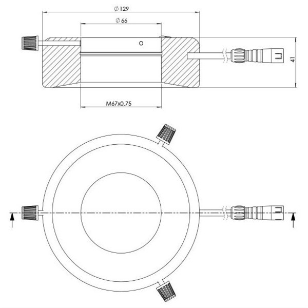 StarLight Opto-Electronics RL12-18f NW, Flutl.,natur-weiß (4.000 K), Ø 66mm