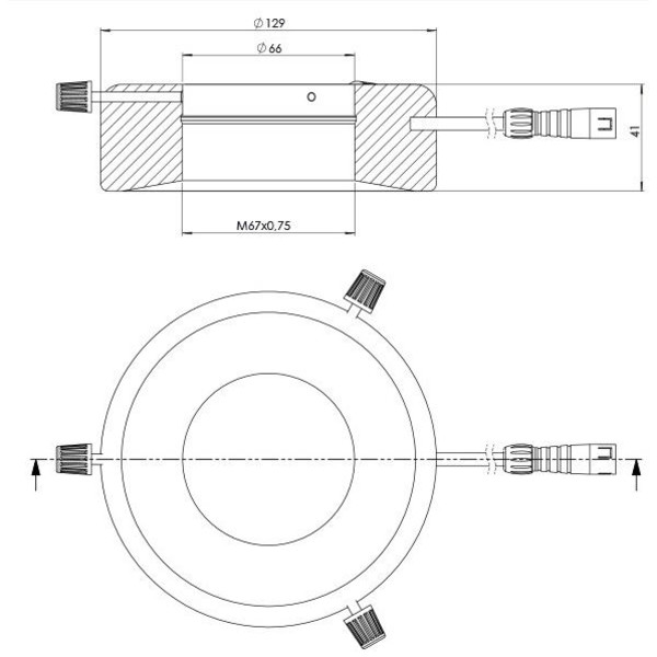 StarLight Opto-Electronics RL12-18f-S4 WW, Flutl., warm-weiß (3.000 K), Ø 66mm