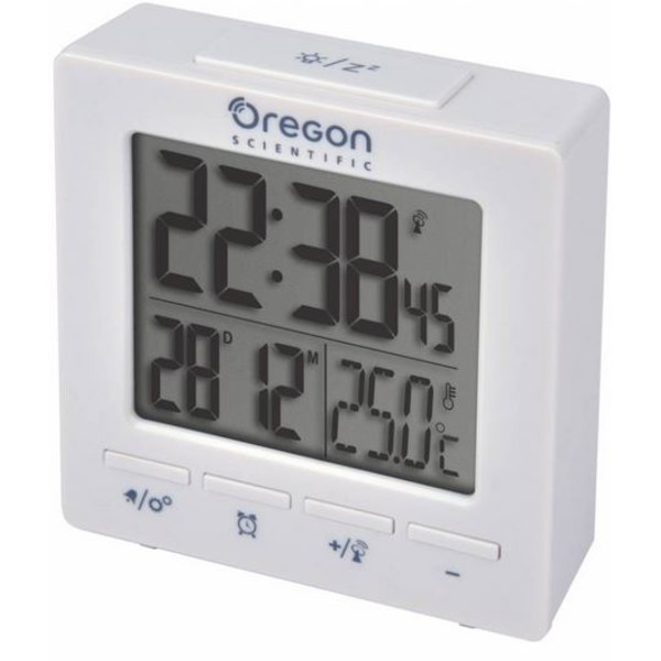 Oregon Scientific Estação meteorológica Rádio-despertador com indicação da temperatura ambiente branco