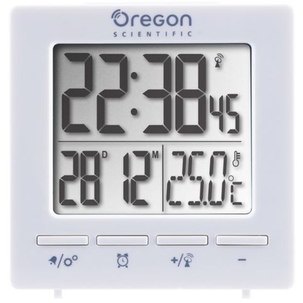Oregon Scientific Estação meteorológica Rádio-despertador com indicação da temperatura ambiente branco