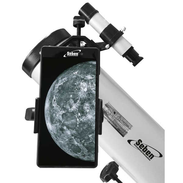 Seben Telescópio 76-900 EQ2 Reflector Telescope Smartphone Camera Adapter Holder Mount DKA5